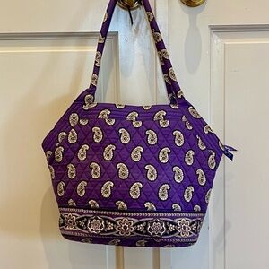 Vera Bradley Purple Paisley Tote Bag in Excellent Condition